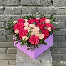 Цветочная композиция из Розы в коробке в Новоульяновском