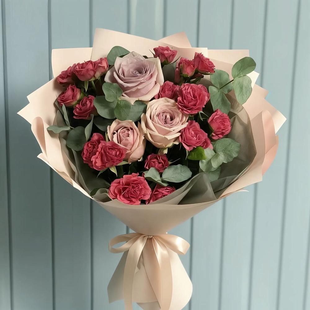 Букет цветов из: Гвоздики и Розы в Новоульяновском