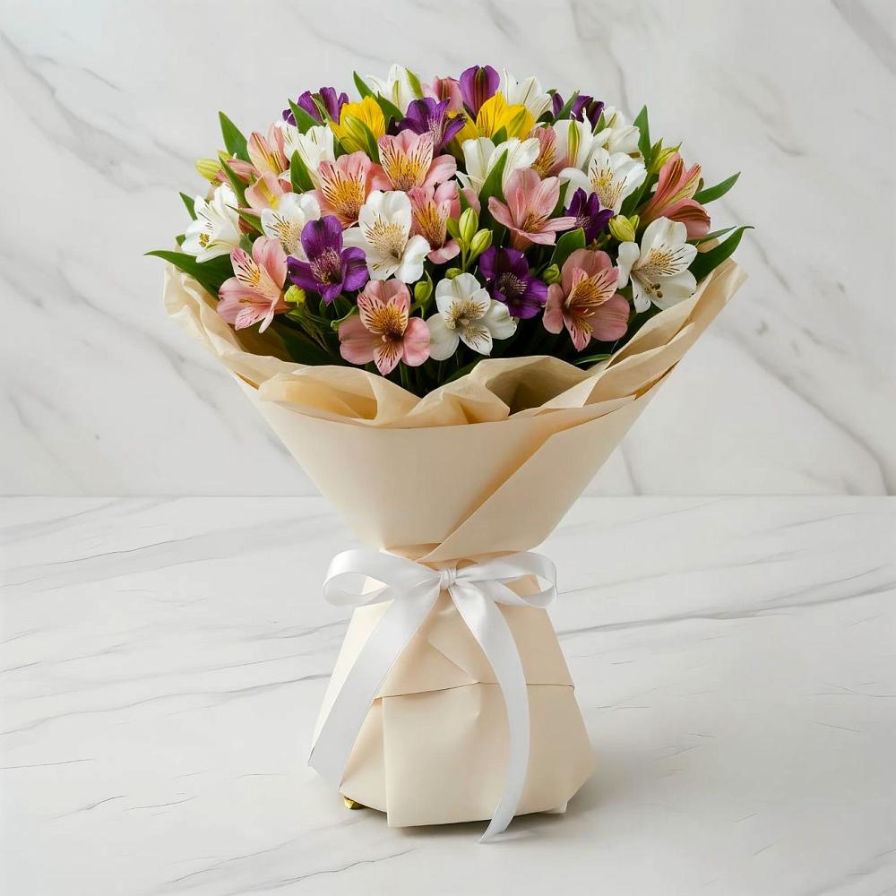 Букет цветов из: Альстромерии в Новоульяновском