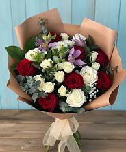 Букет цветов из:  Розы и Альстромерии в Новоульяновском