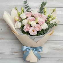 Букет цветов из:  Лизиантусы в Новоульяновском
