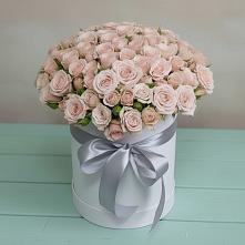 Цветочная композиция из Розы в шляпной коробке в Новоульяновском