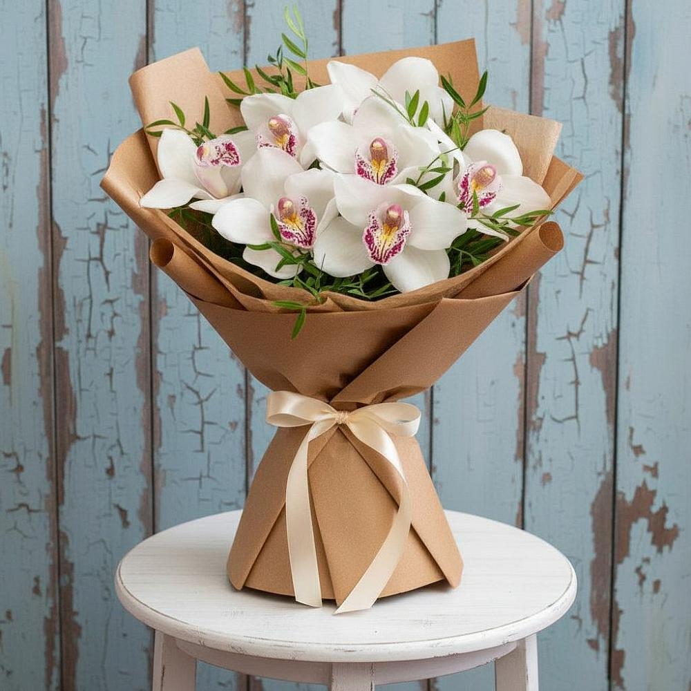 Букет цветов из: Орхидеи и Розы в Новоульяновском