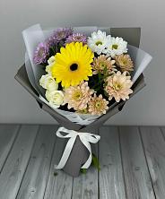Букет цветов из:  Розы, Герберы и Хризантемы в Новоульяновском