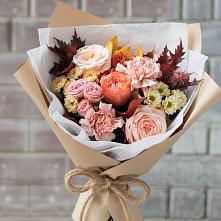 Букет цветов из:  Гвоздики, Хризантемы и Розы в Новоульяновском