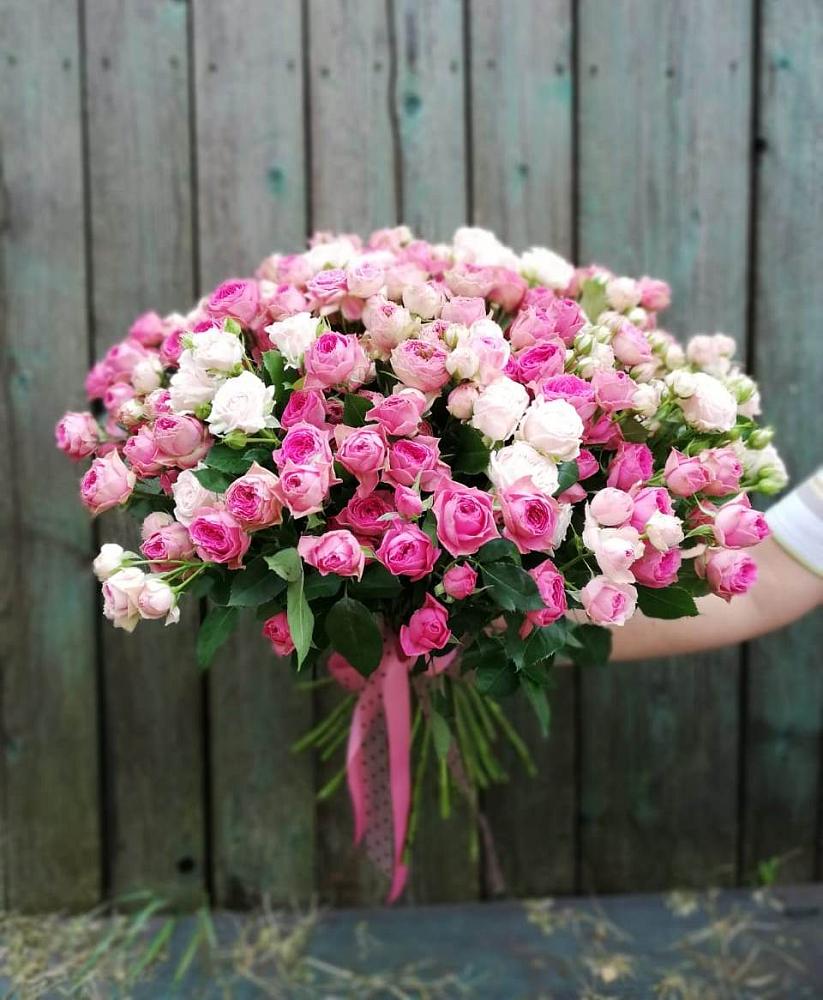 Букет Розовые кустовые розы Натали и Лав Лидия в Новоульяновском