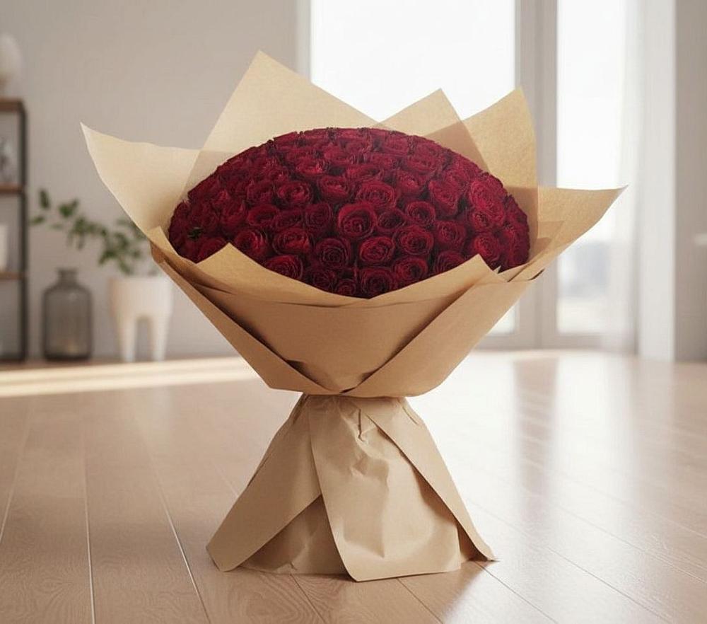 Букет 101 Красная роза в Новоульяновском