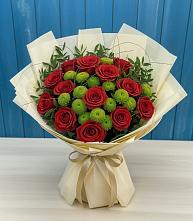 Букет цветов из:  Розы и Хризантемы в Новоульяновском